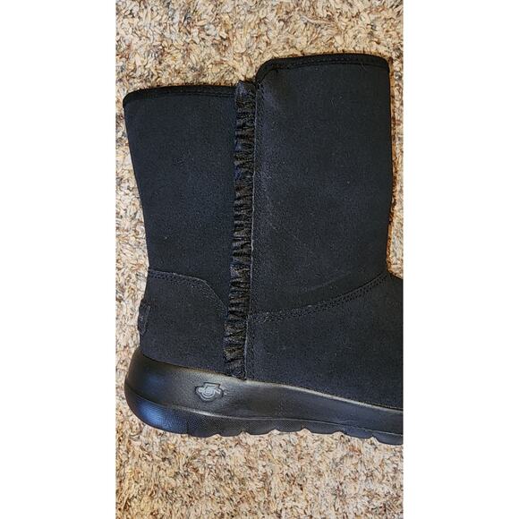 Skechers Women's Black Ankle Suede Boot w/faux Fur Lining Size 8 NEW - Picture 5 of 8